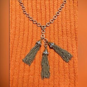 Goldtone Tassel necklace